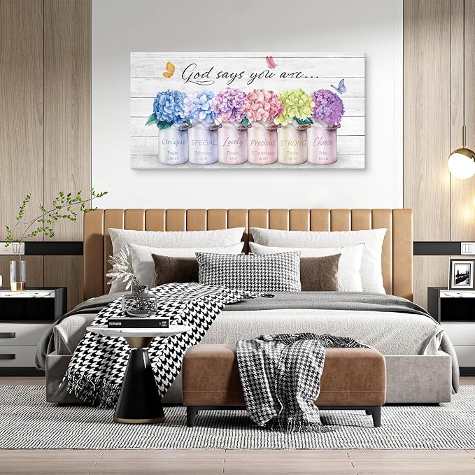 Cao Gen Decor ArtH43062 Inspirational Bible Verse Wall Art: God Says You Are - Image 7