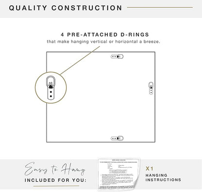 MCS Ezra 28.66x49.66 Large Wall Mirror, Vertical & Horizontal Wall Hanging - Image 4