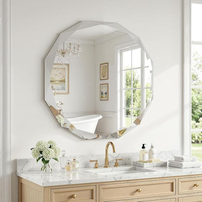 Suidia Bathroom Mirror, Frameless Bathroom Mirror - Image 8