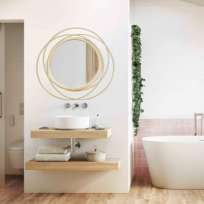 2 Set. Circle Mirrors for Wall Decor for Living Room Bedroom Bathroom Entryway - Image 5
