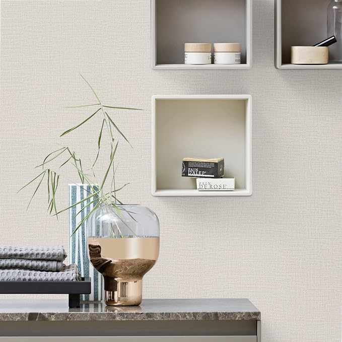 TANONE Contact Paper Peel and Stick 23.6" W X118 L, Grasscloth Contact Paper - Image 2