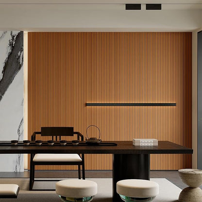 YU LI 3DH Peel and Stick PVC Slat Wall Panel 118"x15.75" Self-Adhesive Thick - Image 3
