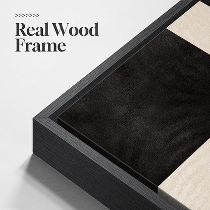 Large Framed Neutral Abstract Wall Art - Image 5