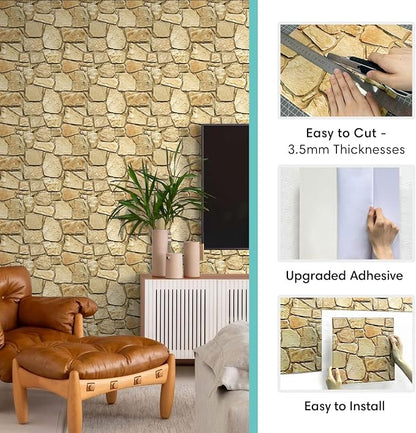 Commomy Peel and Stick Stone Wall Panels - Image 5