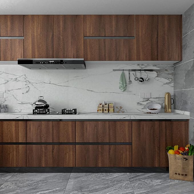 Walnut Wood Grain Contact Paper Peel and Stick Wood Wallpaper 24x78 inch Dark - Image 4