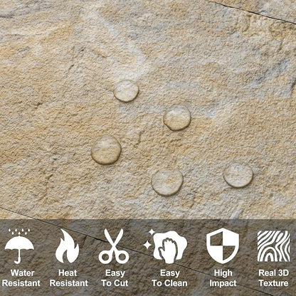 AULIGET Sandstone Peel and Stick Backsplash Wall Tiles - Image 3