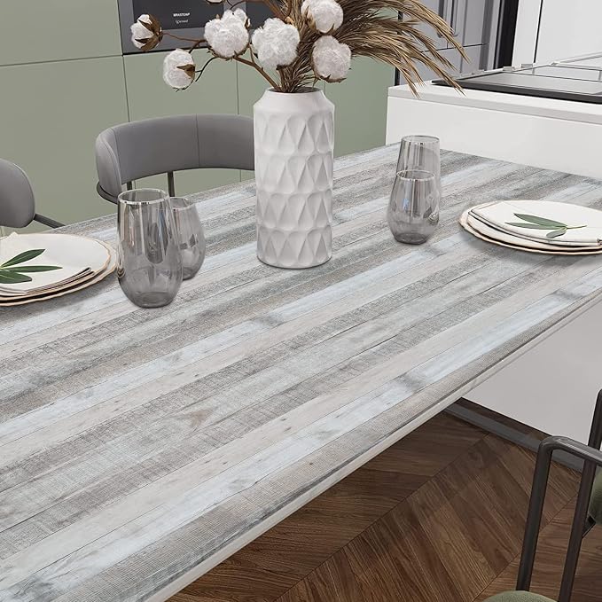 WENMER Grey Wood Wallpaper 17.71" x 118" Shiplap Peel and Stick Wallpaper Wood - Image 4
