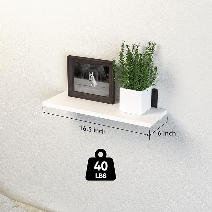 DOLLFIO Floating Shelves, 8 Sets Wall Shelves, Wooden Floating Shelves - Image 3