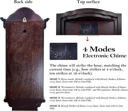 AYRELY® 36IN Big Grandfather Vintage Wall Clock - Image 7