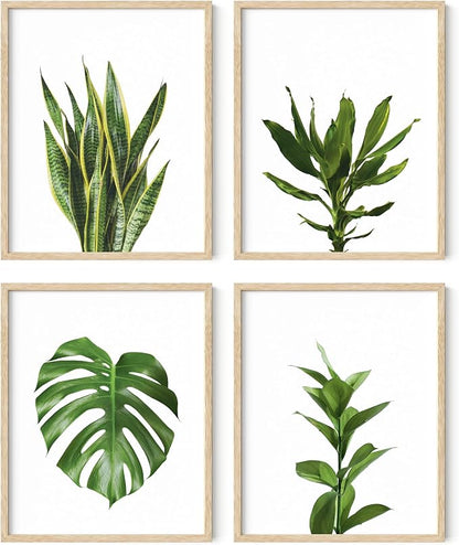 HAUS AND HUES Plant Photo Set of 4-16x20 Framed Beige by HausandHuesArtPrints