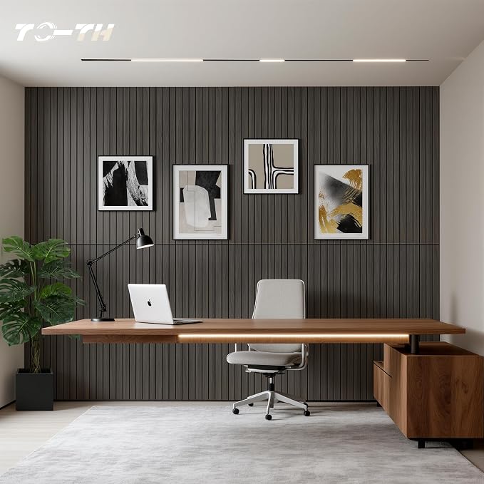 TO-TH Wood-Look Sound Panels, 4 Pack 47.2” x 23.6” Soundproof Wall Panels - Image 5