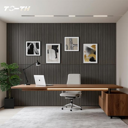 TO-TH Wood-Look Sound Panels, 4 Pack 47.2” x 23.6” Soundproof Wall Panels - Image 5