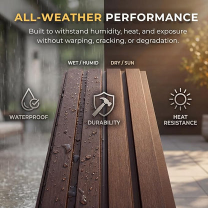 From Plain to Beautiful in Hours WPC Exterior Wall Slat Panels Waterproof - Image 3
