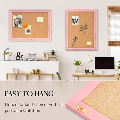 Cork Bulletin Board, Hanging Pin Board Tack Board - Image 5