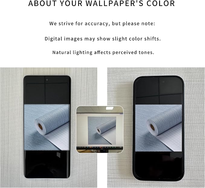 Haimin Grasscloth Wallpaper Textured 24in X 393in Fabric Contact Paper Grey - Image 2