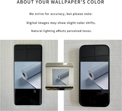 Haimin Grasscloth Wallpaper Textured 24in X 393in Fabric Contact Paper Grey - Image 2