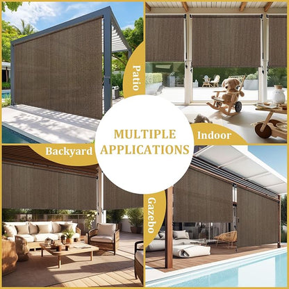 Shade&Beyond Outdoor Roller Shades 4' W x 8' H Cordless Patio Roll Up Blinds - Image 7
