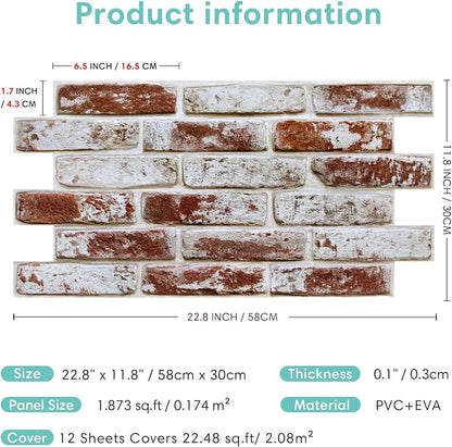 Commomy Faux Brick 3D Wall Panels - Image 6