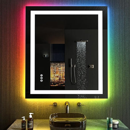 LOAAO 28"X32" LED Bathroom Mirror by LOAAO