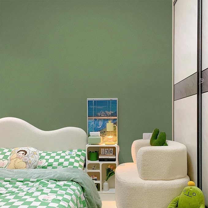 practicalWs Green Peel and Stick Wallpaper, 15.7" x 118.1" Green Contact Paper - Image 6