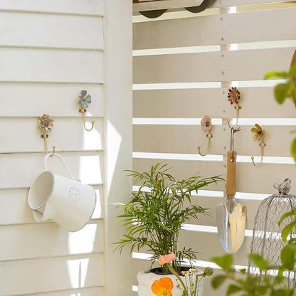 SOFFEE DESIGN Set of 5 Floral Wall Hooks, French Garden Eye-catching Entryway - Image 4