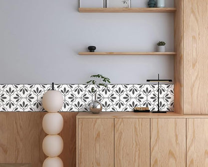 FLFK Wallpaper Border Black and White Patterns Peel and Stick Wall Border Self - Image 3