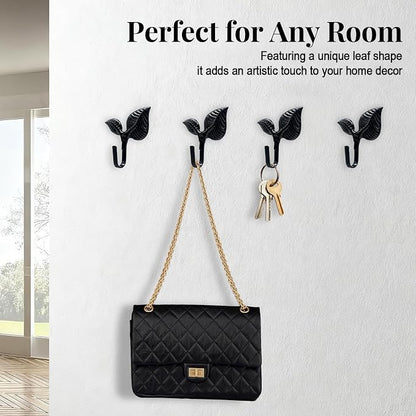 4pcs Iron Leaf Wall Hooks - Image 3