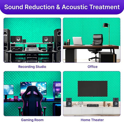2 Pack Sound Proof Foam Panels for Walls, High Density Egg Crate Sound - Image 5