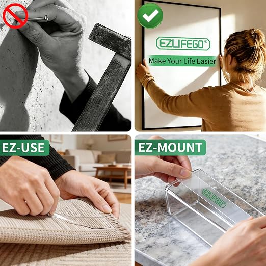 EZlifego Double Sided Tape Heavy Duty, Nano Double Sided Adhesive Tape - Image 3