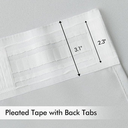 MIULEE Back Tab Light Blocking Curtains 90 Inch Long 2 Panels Set - Image 4