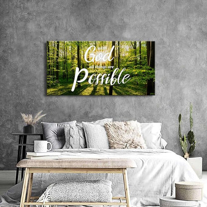Christian Wall Art Nature Forest Pictures Wall Decor - Image 2