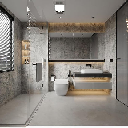 Extra Wide Large Size Grey Concrete Wallpaper Peel and Stick Industrial Cement - Image 6