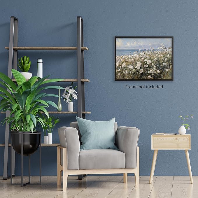 rumlud Nature Landscape Wall Art Coastal Wildflower Poster French Spring - Image 3