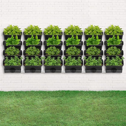 Vertical Wall Planter with 24 Pots, Hanging Garden Plant Flowerpot Holder - Image 3