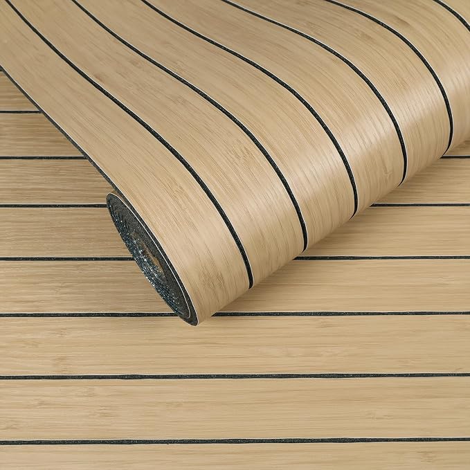 VEELIKE Tan Birch Slat Wall Panels Peel and Stick 3D Wood Grain Wall Panel by VEELIKE