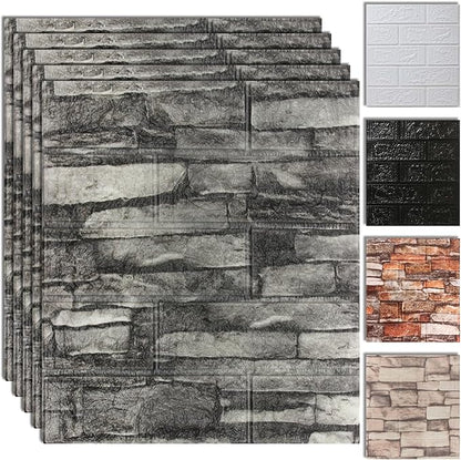 20PCS 3D Wall Panels Peel and Stick Foam, Self-Adhesive Decorative 3D Brick by SYYKDEF