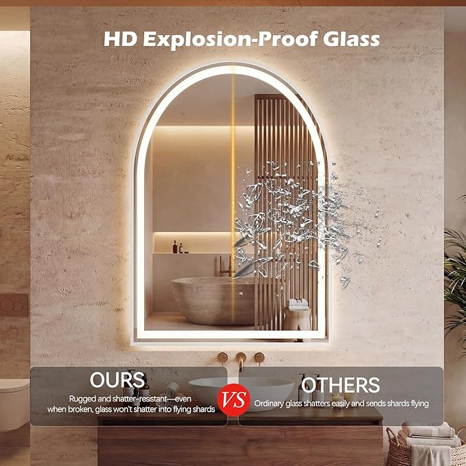 DUMOS 24"×36" LED Bathroom Mirror - Image 3