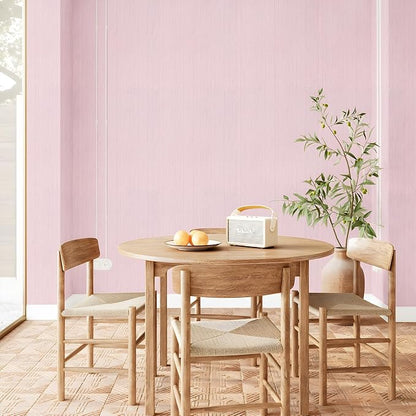 Pink Grasscloth Peel and Stick Wallpaper Textured Contact Paper 15.7" X 120" - Image 4