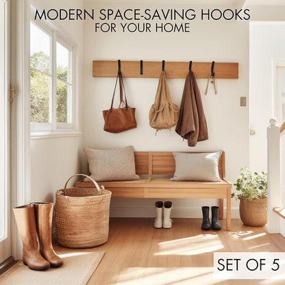 Decorative Coat Hooks For Wall Mount Set of 5 - Image 2