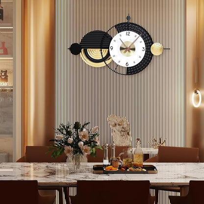 Large Modern Wall Clocks Big Wall Clock Nordic Style Metal Dial Battery - Image 6