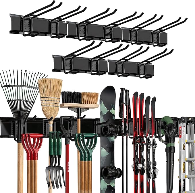 TIDYME Garage Wall Organizer | 80" Heavy-Duty Tool Storage Rack | Adjustable by Tidyme