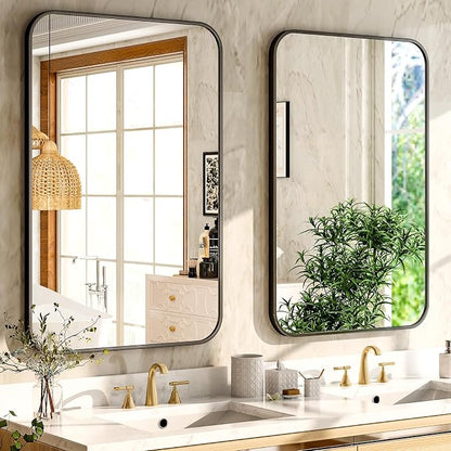 Easly 26 x 38 Inch Bathroom Mirror, Rounded Rectangular Vanity Mirror - Image 4