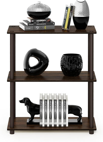 Furinno TURN-N-TUBE Storage Shelves, 3-Tier Book Shelf, Corner Shelf, Toolless - Image 6