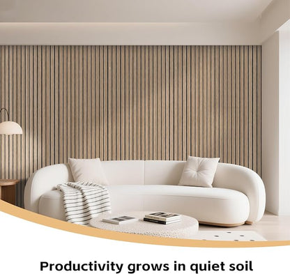 RITOLLO 8 Packs Acoustic Panel 47.2"×23.6" Sound Absorbing Slat Wall Panels - Image 4