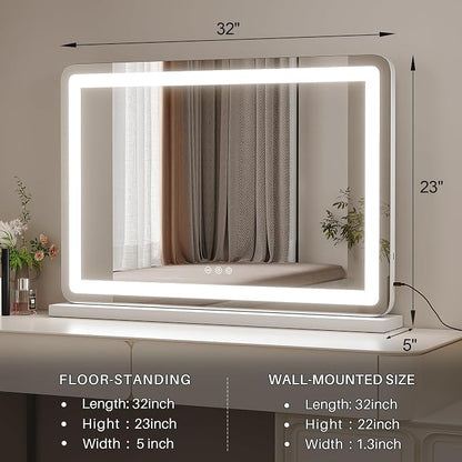 ZL ZELing Vanity Mirror with Lights, LED Makeup Mirror, Dimmable 3-Color - Image 3