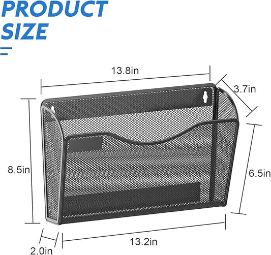 samstar 6 Pack Magnetic File Holder, Mesh Wall File Organizer File Pocket Mail - Image 2