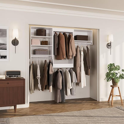 ROOMTEC Modular Closet System, Wall-Mounted Wooden Tower - Image 5