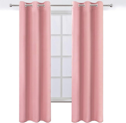 LEMOMO Pink Thermal Blackout Curtains/38 x 84 Inch/Set of 2 Panels Room - Image 3