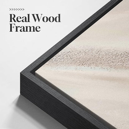 Large Framed Neutral Abstract Wall Art, Vertical Modern Canvas Prints Paintings - Image 5