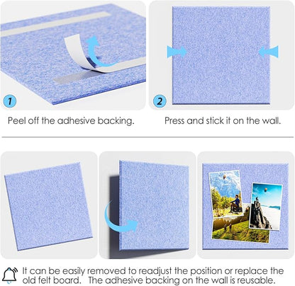 MaxGear Large Cork Board for Wall 36" x 24", Light Blue Bulletin Board - Image 4